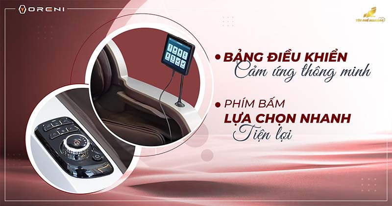 ghe massage or 350 su dung bang dieu khien thong minh