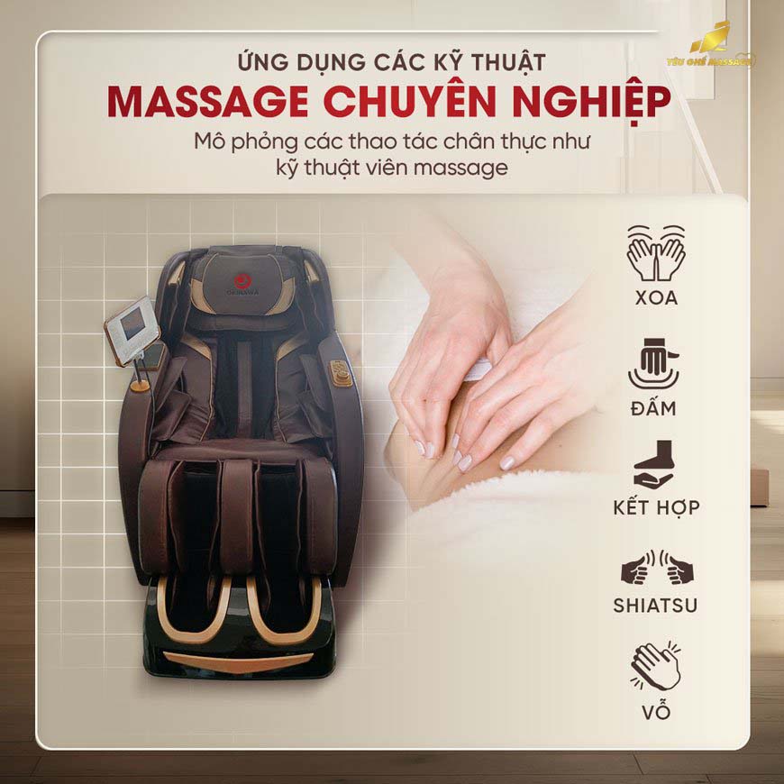 Ghe massage Oknawa OS 358 massage chuyen nghep