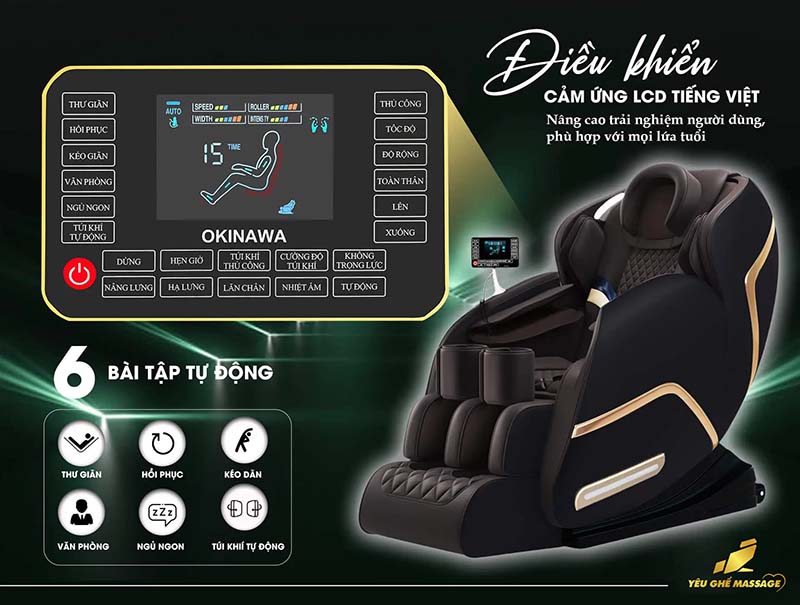 ghe massage okinawa os 611 ma hinh cam ung lcd