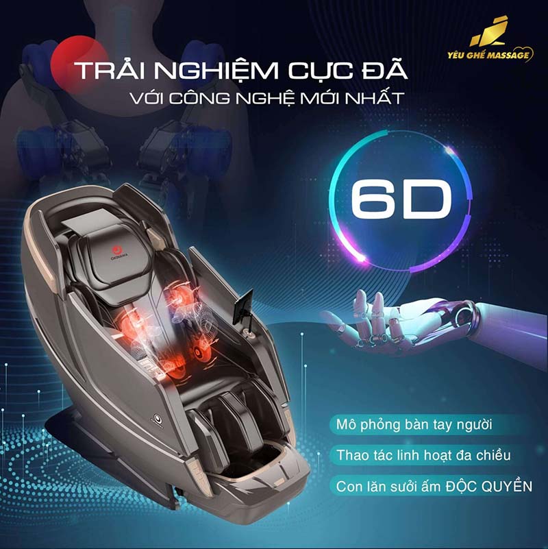 Ghế massage 6D là gì? Có nên mua hay không? Ghế massage Okinawa OS - 835