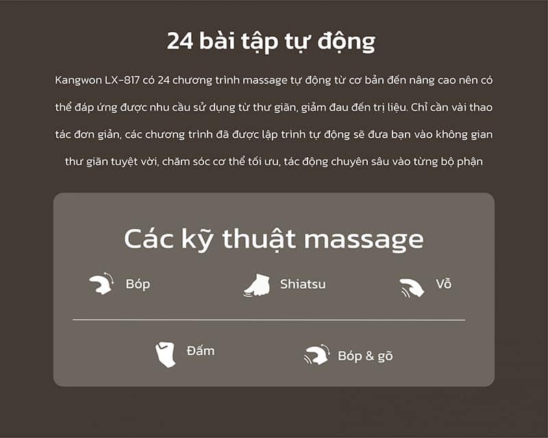 Ghế Massage Kangwon 817