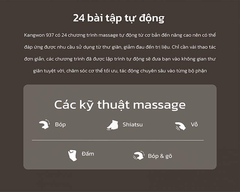 Ghế Massage Kangwon 937 ghế massage Kangwon 937