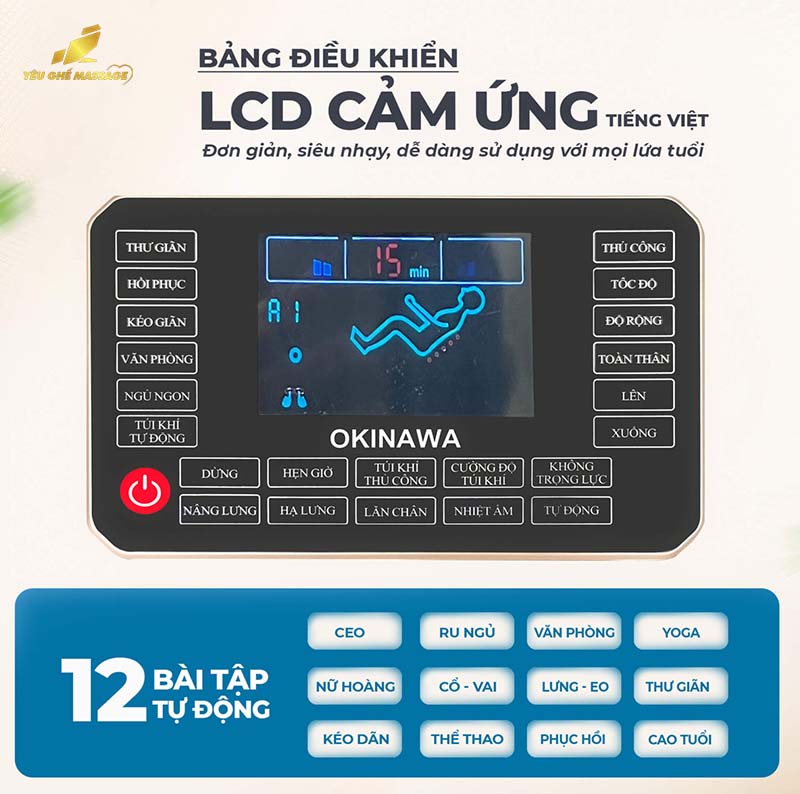 Ghế Massage Okinawa OS 811 Hệ điều hành Okinawa 811