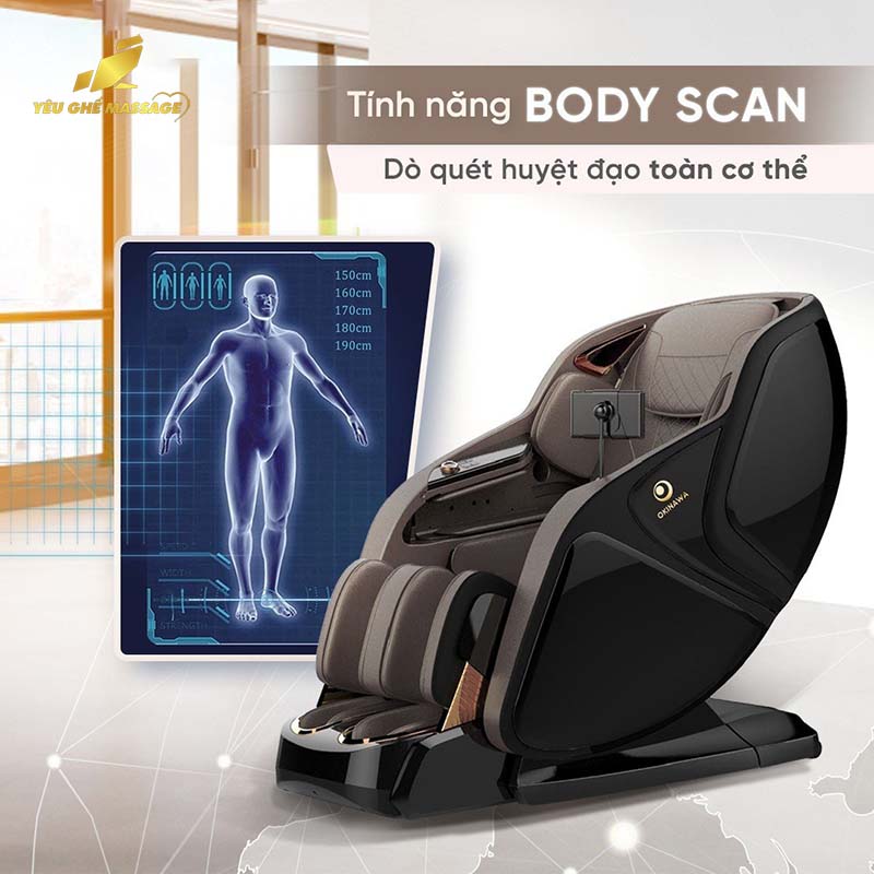 Ghe massage OKINAWA GOOD9 cong nghe body scan