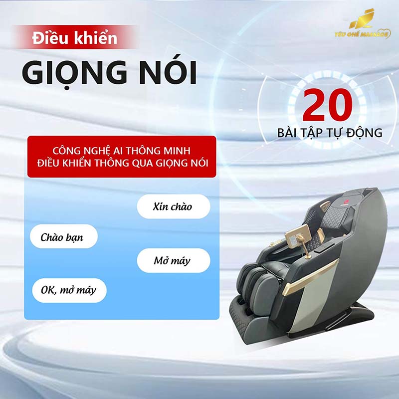 Ngồi ghế massage khi đang làm việc có nên không? Điều khiển bằng giọng nói