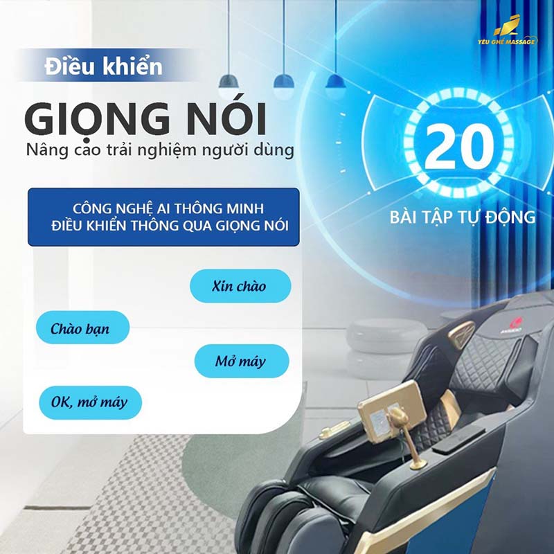 Ghế Massage Okinawa OS 706 Dieu khien giong noi Ghe massage okinawa OS 706
