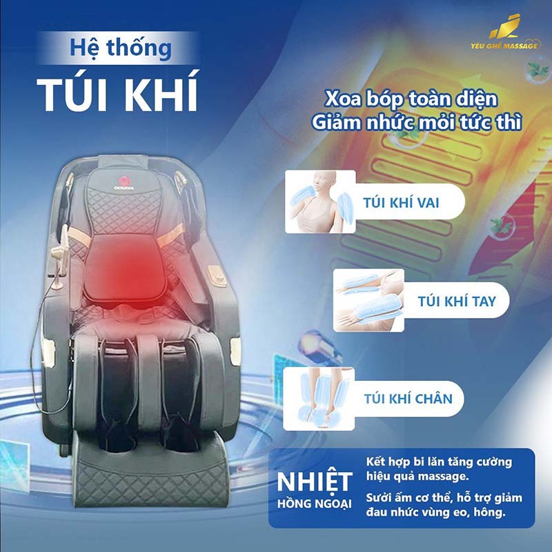Ghế Massage Okinawa OS 706 Ghe massage okinawa OS 706 tui khi xoa bop toan dien