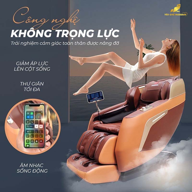 Ghế massage Okinawa OS-258 Ghe massage Okinawa OS 258 cong nghe khong trong luc