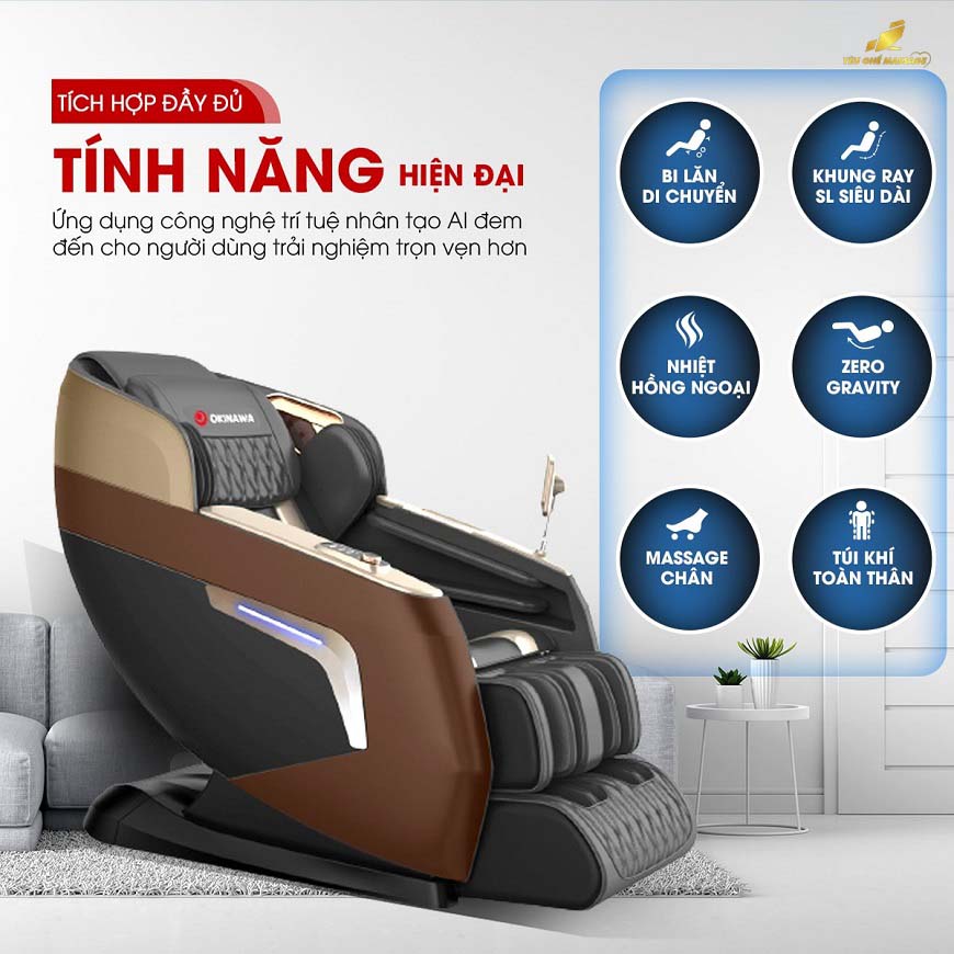 Ghế Massage Okinawa OS-262 Ghe massage Okinawa OS 262 tinh nang da dang