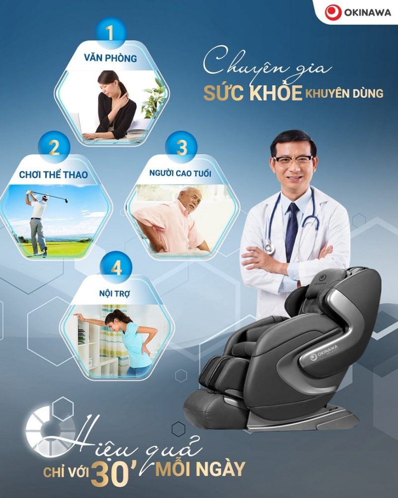 Ghế massage Okinawa Crown S-988