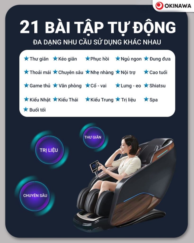 GHẾ MASSAGE OKINAWA OS-456 21 bai tap ghe massage okinawa os 456