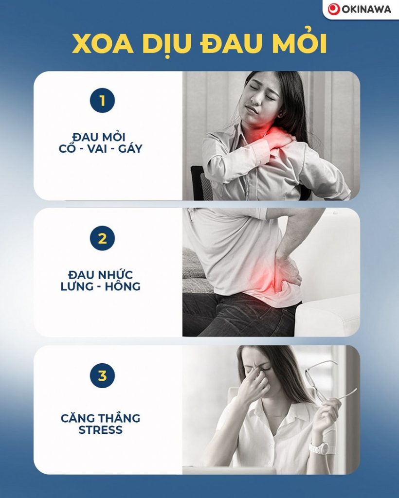 Ghế massage Okinawa OS-716 Ghe massage okinawa os 716 ho tro xoa diu dau moi