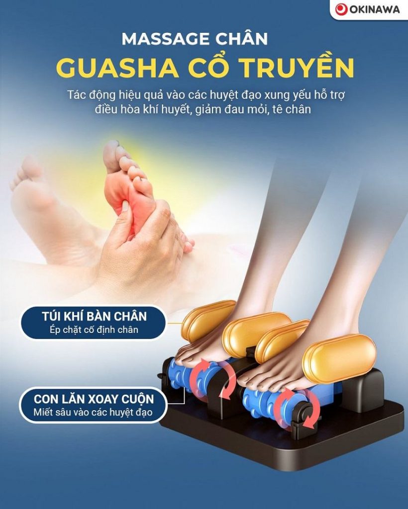 Ghế massage Okinawa OS-716 Ghe massage okinawa os 716 massage chan chuyen nghiep