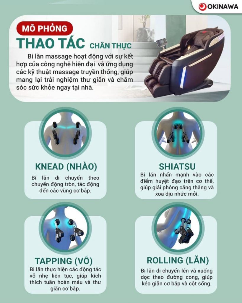 GHẾ MASSAGE OKINAWA OS-410 ky thuat chuyen sau ghe massage okinawa os 410
