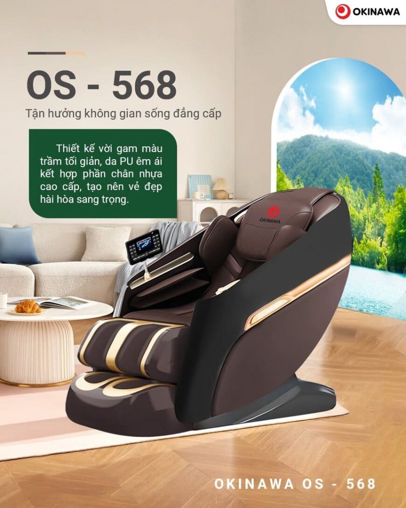 Ghế massage Okinawa OS-568 thiet ke ghe massage okinawa os 568 sang trong