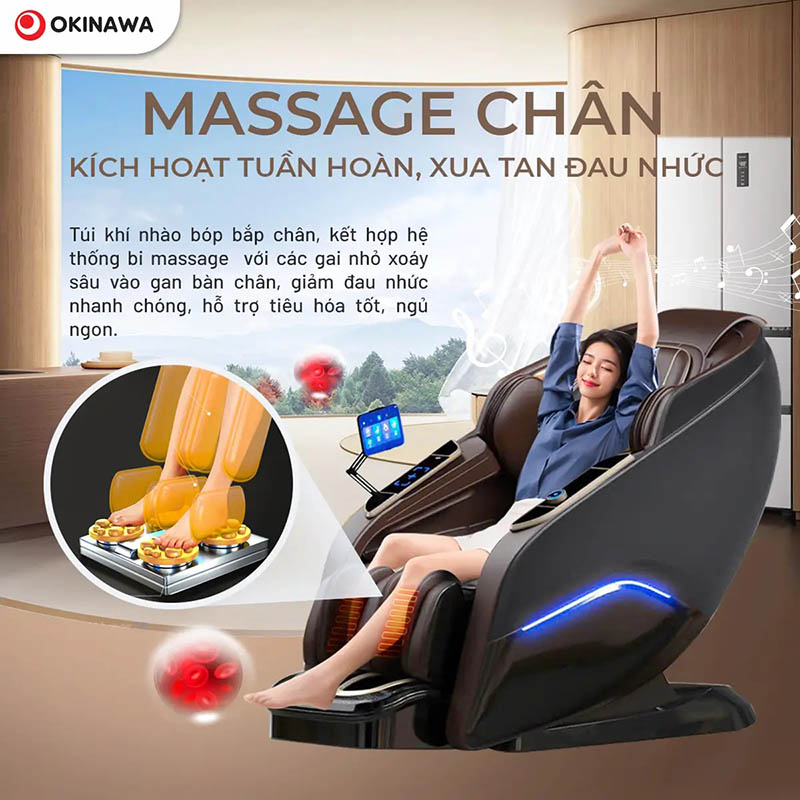 Ghế Massage 4D Là Gì? - Khám Phá Những Điểm Nổi Bật Và Mức Giá Ghế massage Okinawa SPLENDID