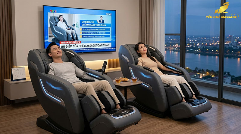 Có Nên Ngồi Ghế Massage Xem Ti Vi Không?