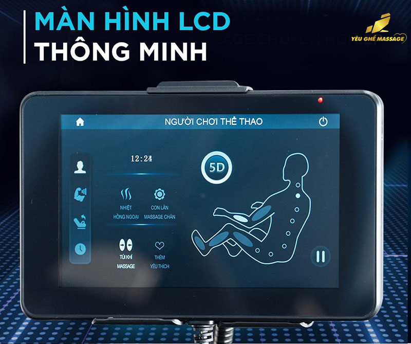 Công nghệ màn hình LCD LED điều khiển ghế massage thông minh