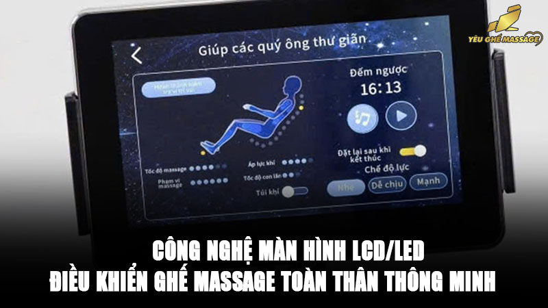 Công nghệ màn hình LCD LED điều khiển ghế massage thông minh
