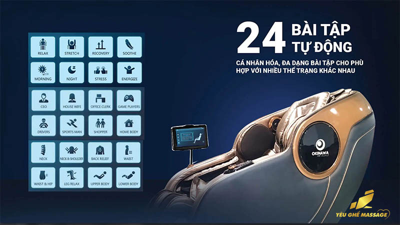 24+ bài massage tự động trên ghế massage phổ biến nhất 24+ bài massage tự động trên ghế massage phổ biến nhất