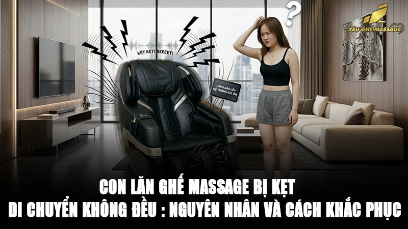 Con lăn ghế massage bị kẹt - di chuyển không đều
