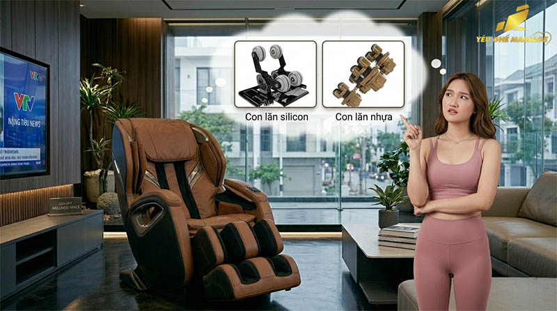 Ghế massage con lăn silicon hay con lăn nhựa nên chọn loại nào-1
