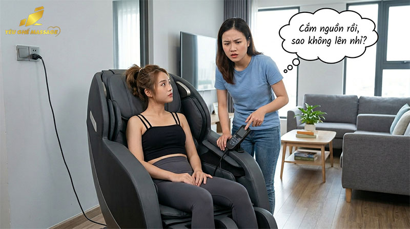 Ghế massage không lên nguồn-2