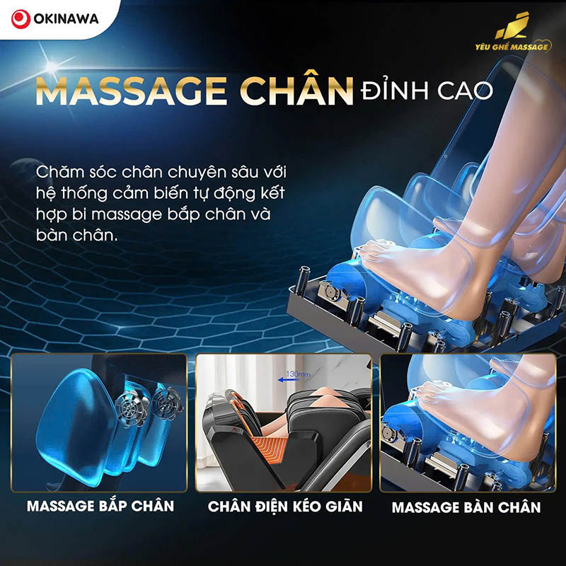 Massage chân đỉnh cao Ghế Massage Okinawa Empire