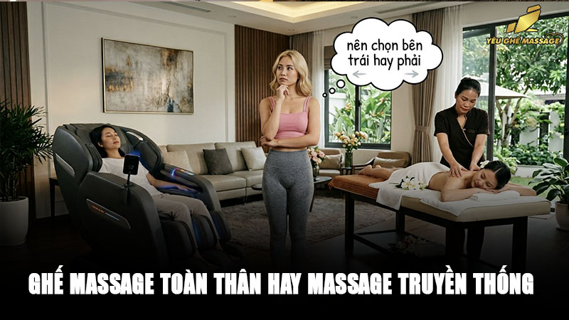 So sánh Ghế Massage Toàn Thân Và Massage Truyền Thống
